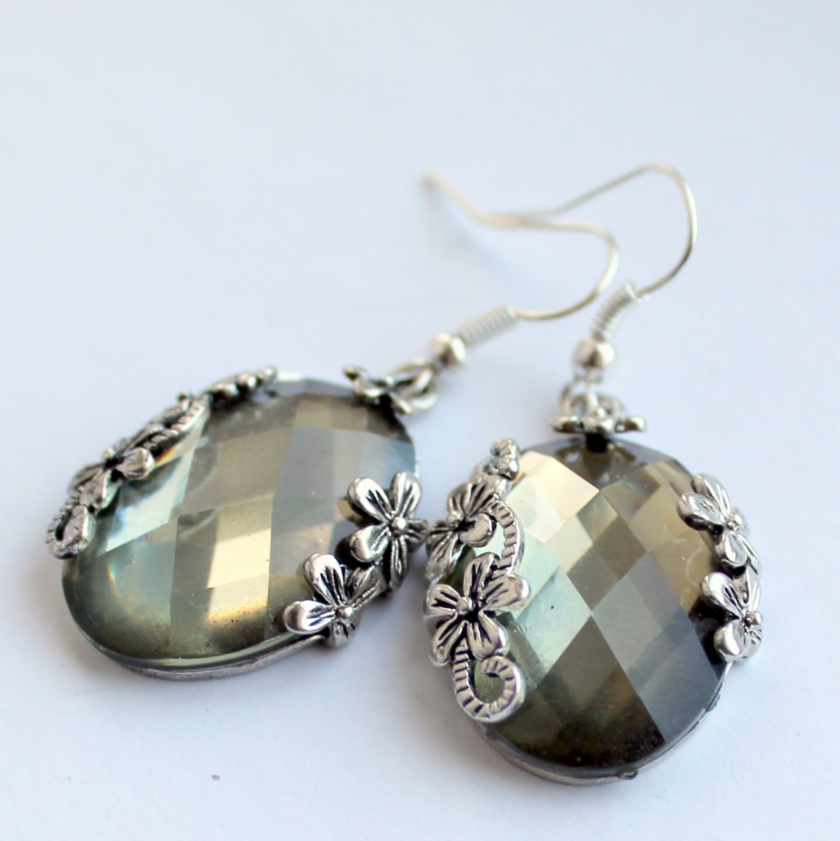 Kvetoucí sklo- náušnice