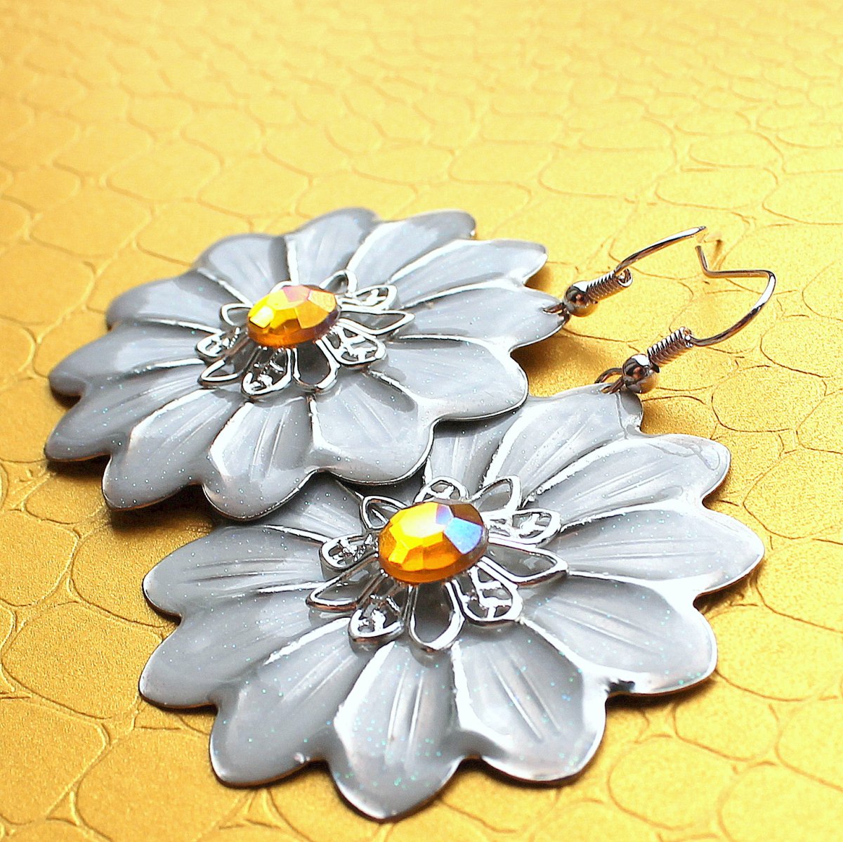 Kopretiny pro zámeckou paní - náušnice