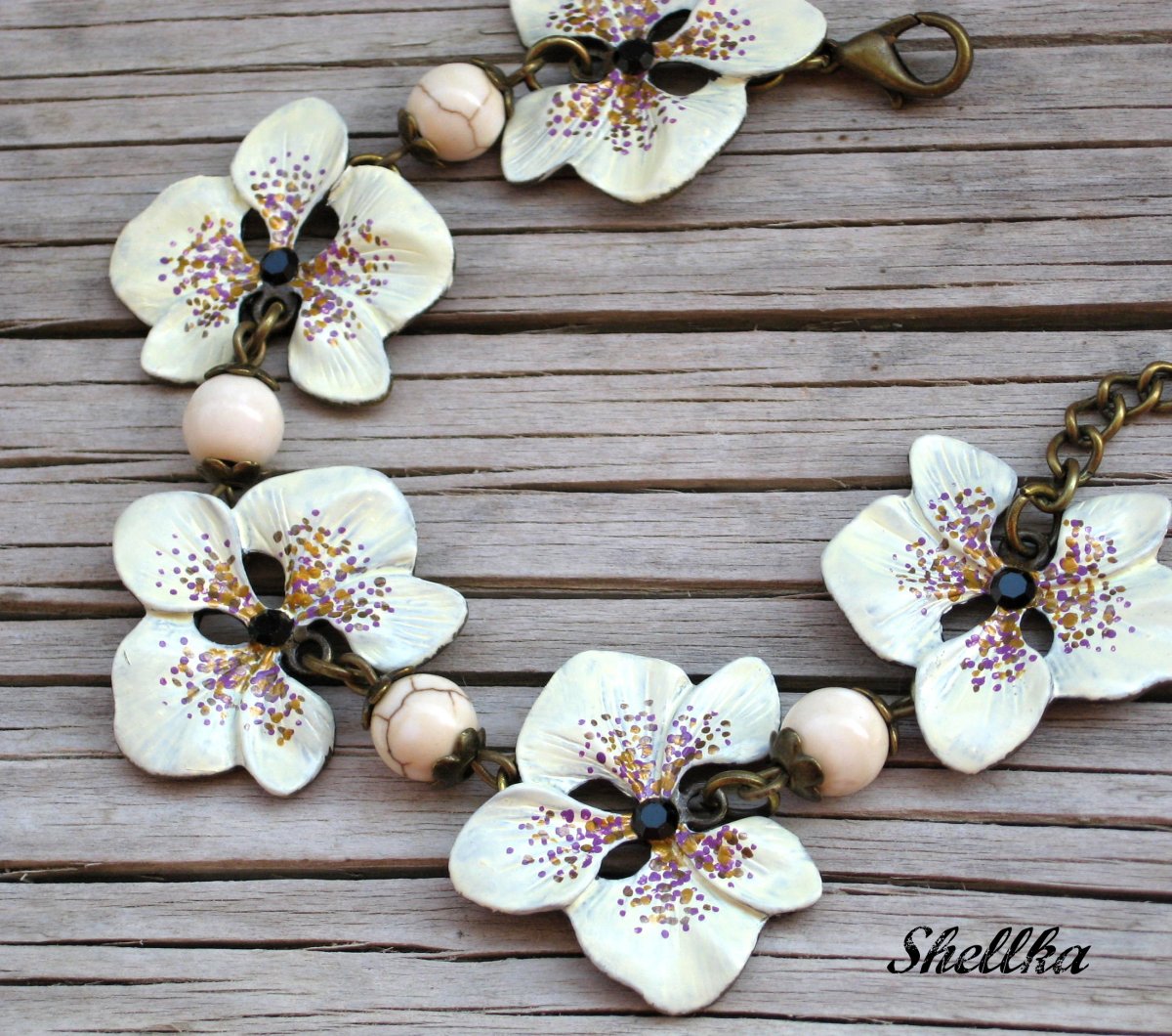 Náramek s orchidejí II.