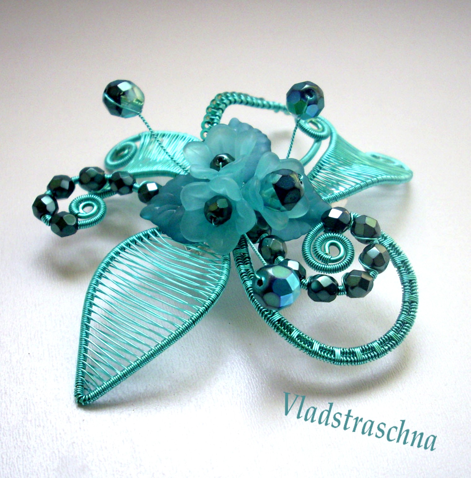 Drátkytka brožová teal