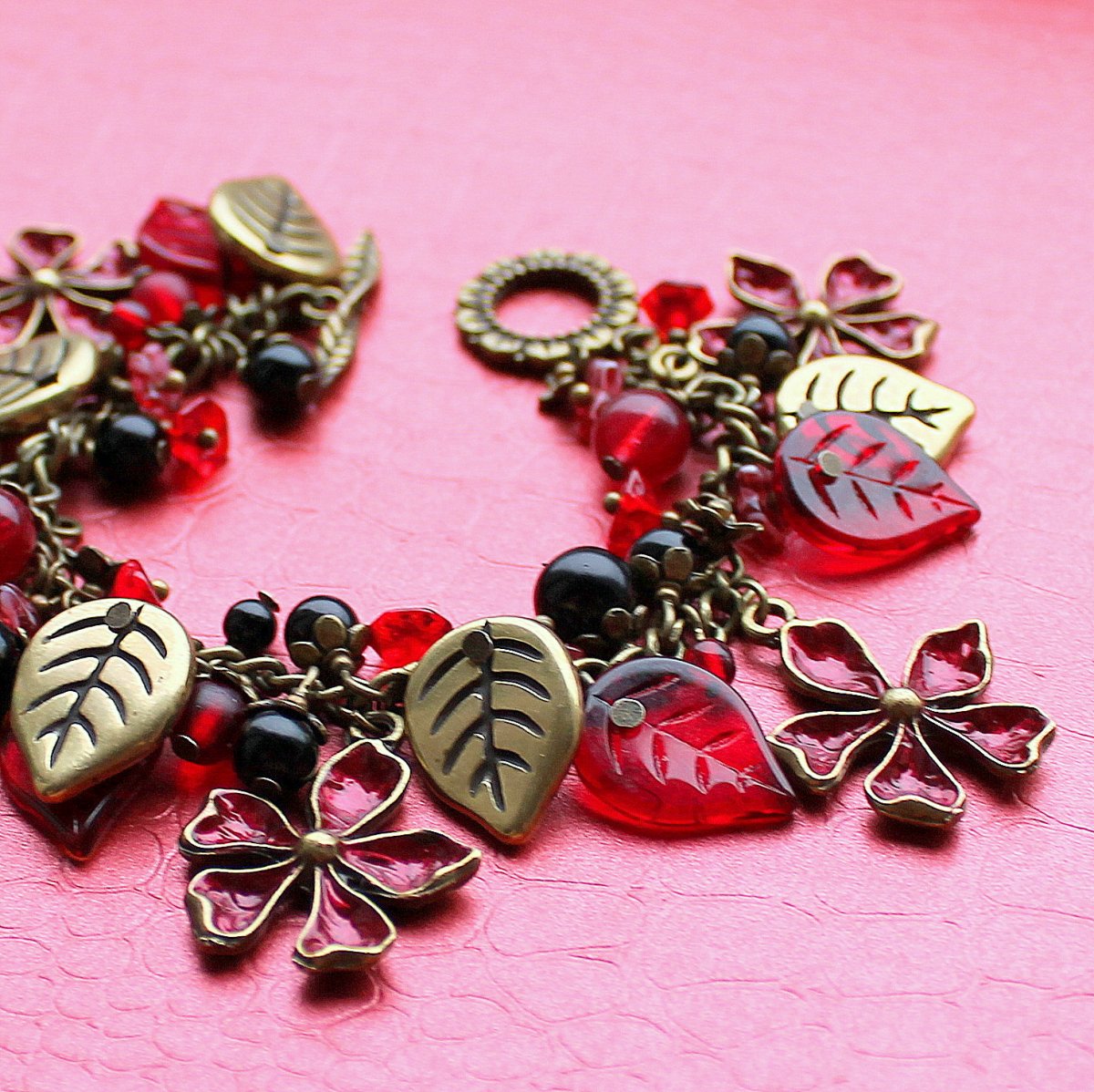 Red and black - náramek