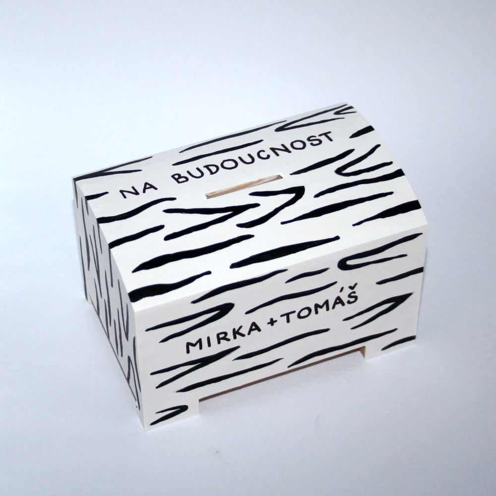 Pokladnička s motivem zebry