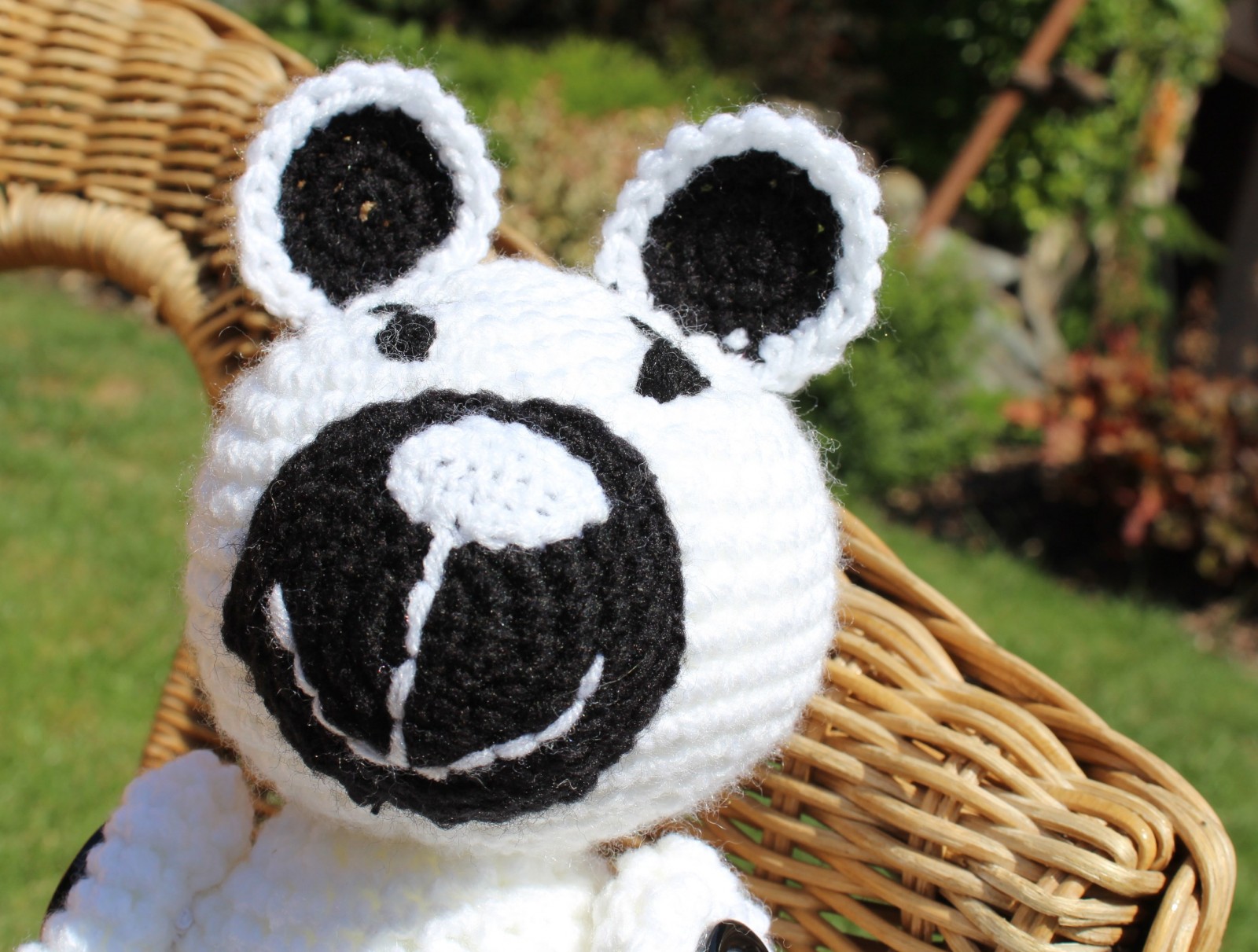 Háčkovaný medvídek se srdíčkem