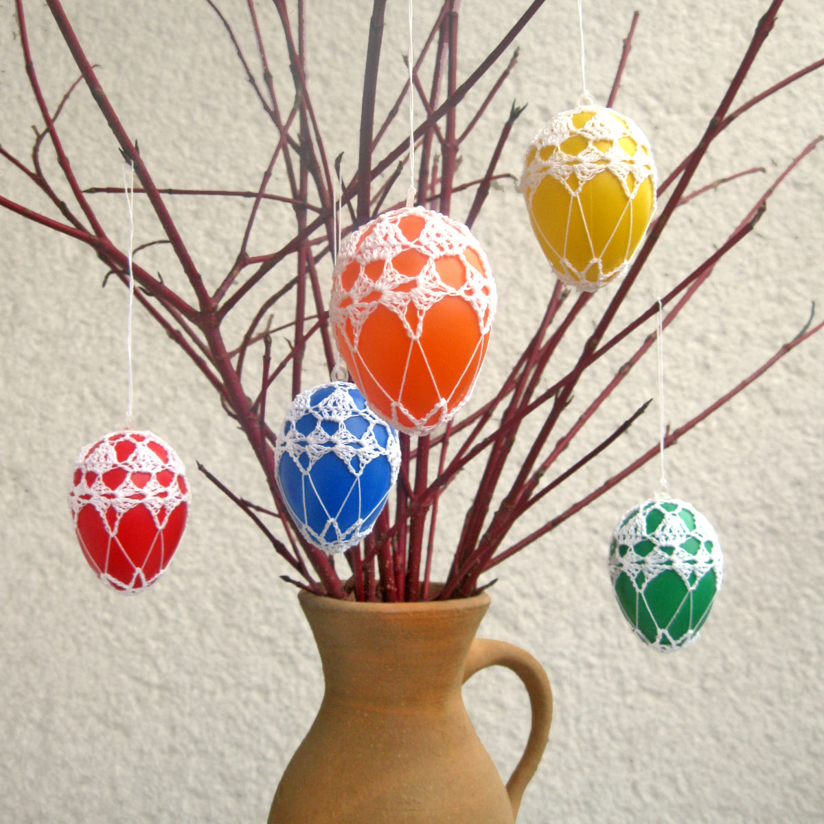 Sada háčkovaných kraslic