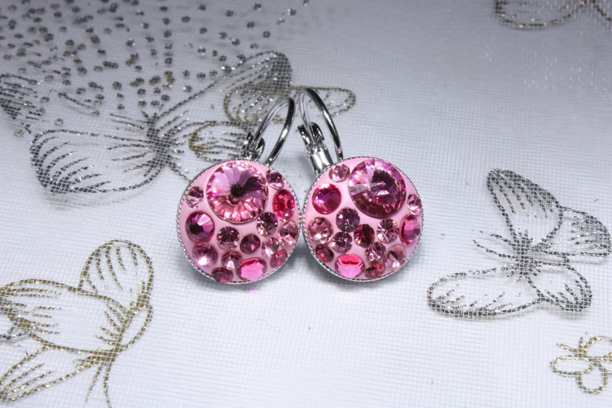 Hravé růžové náušnice