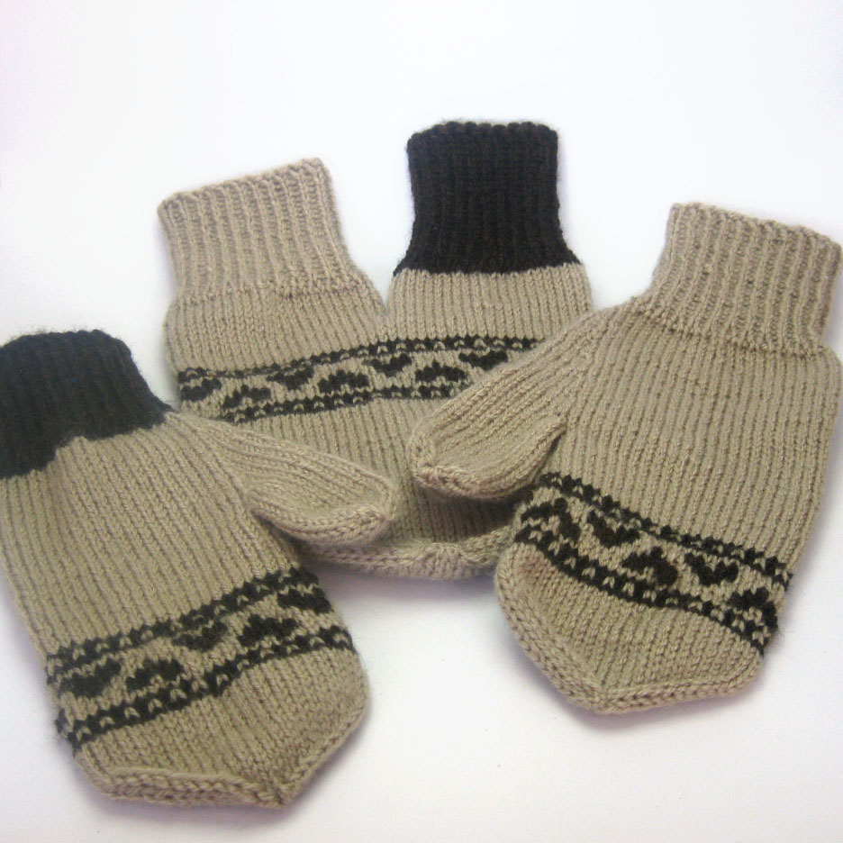 Partnerské rukavice - béžovohnědé