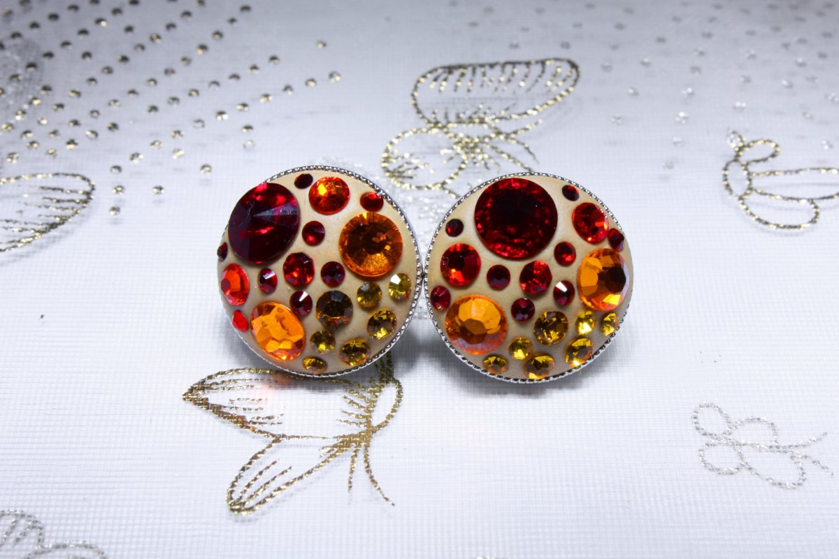 Béžové náušnice