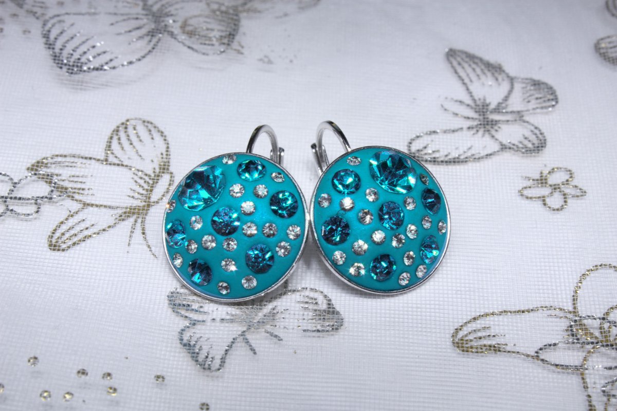 Tyrkysově tyrkysové náušnice