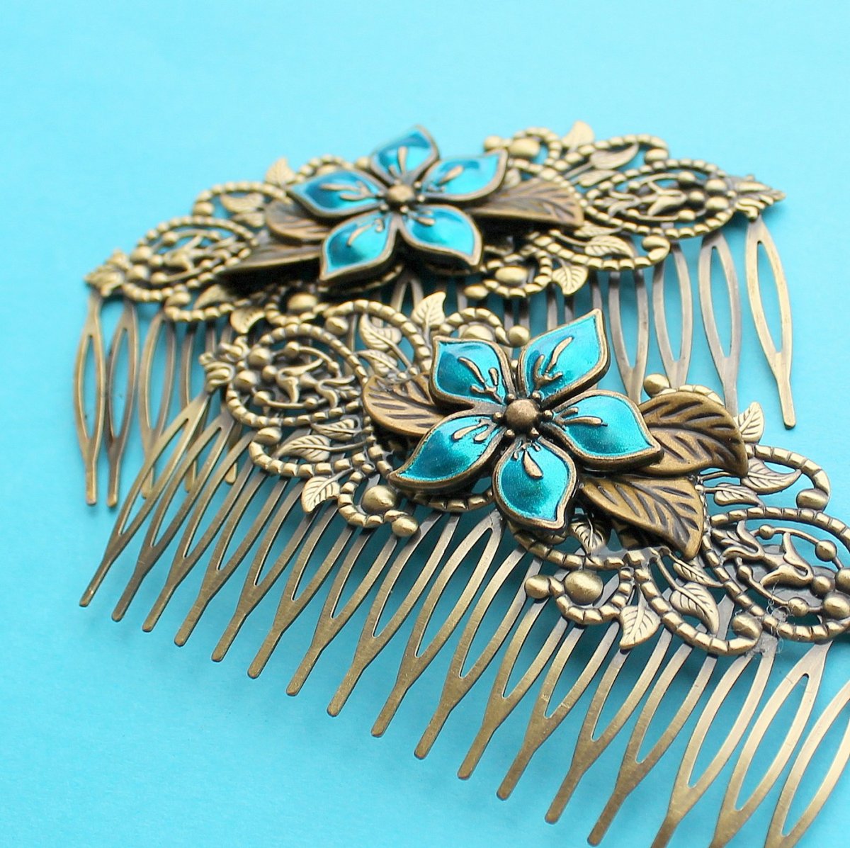 Rozkvetlý hřeben do vlasů - 1 kus