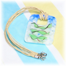 Modro-zelený náhrdelník