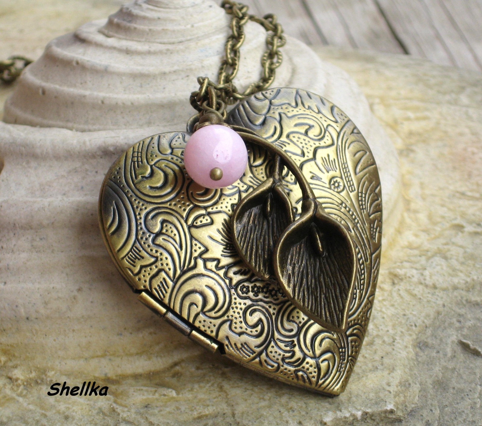 Náhrdelník srdíčko s kalou