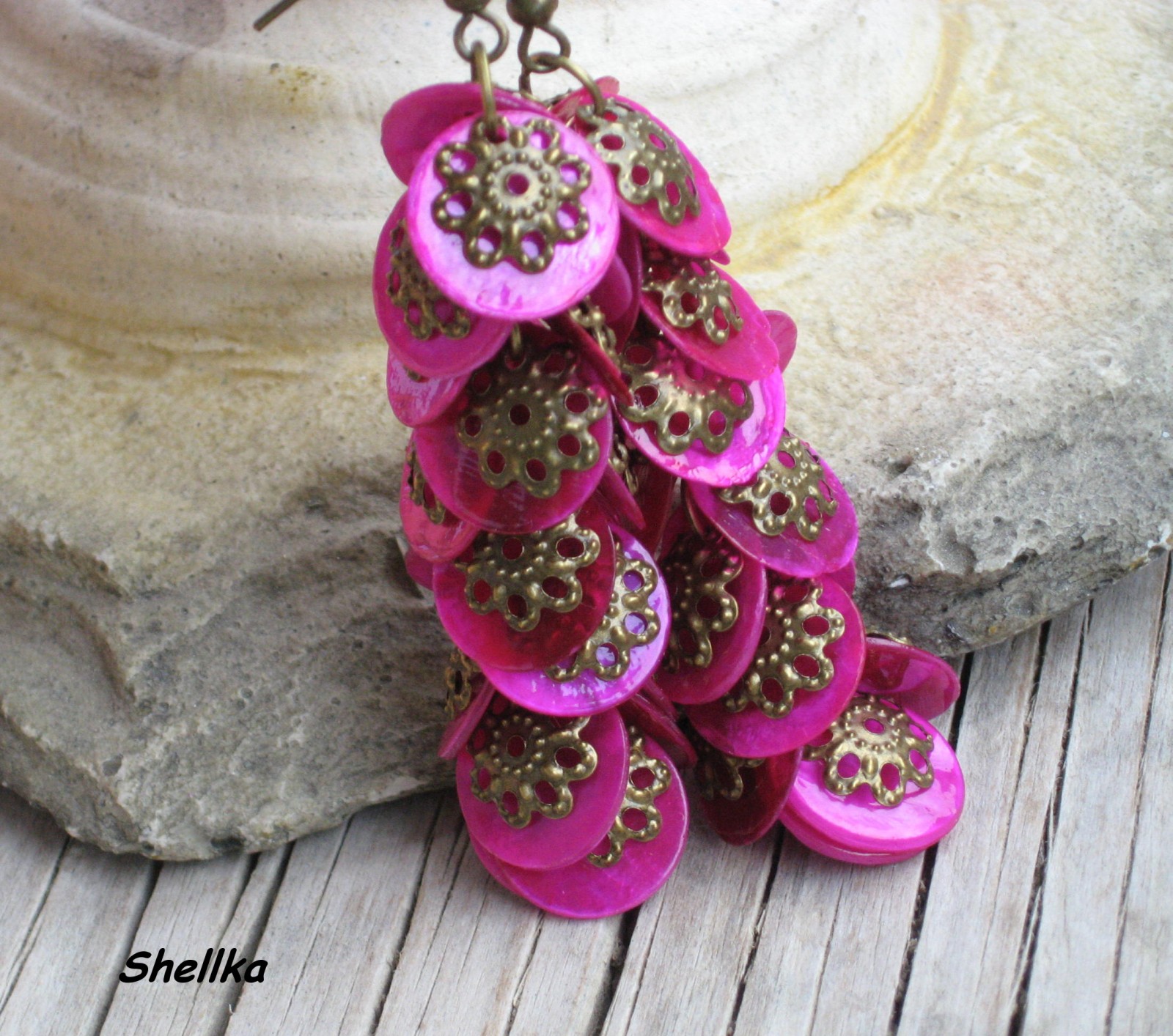 Náušnice penízkové s kaplíky 7