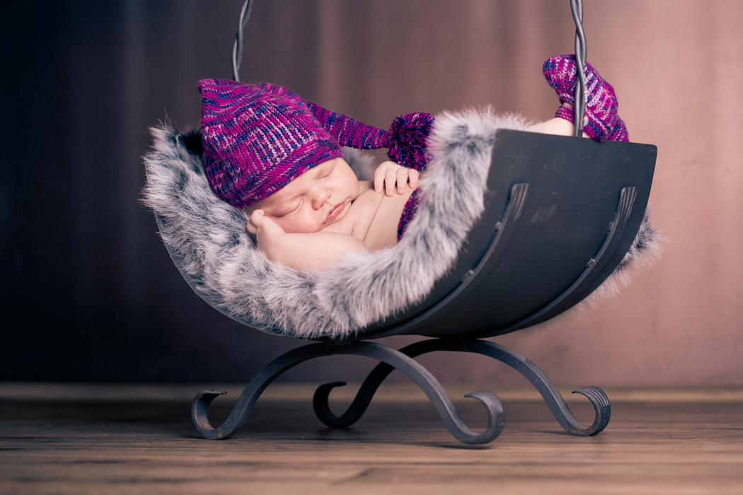 Soupravička na focení miminek - fialová