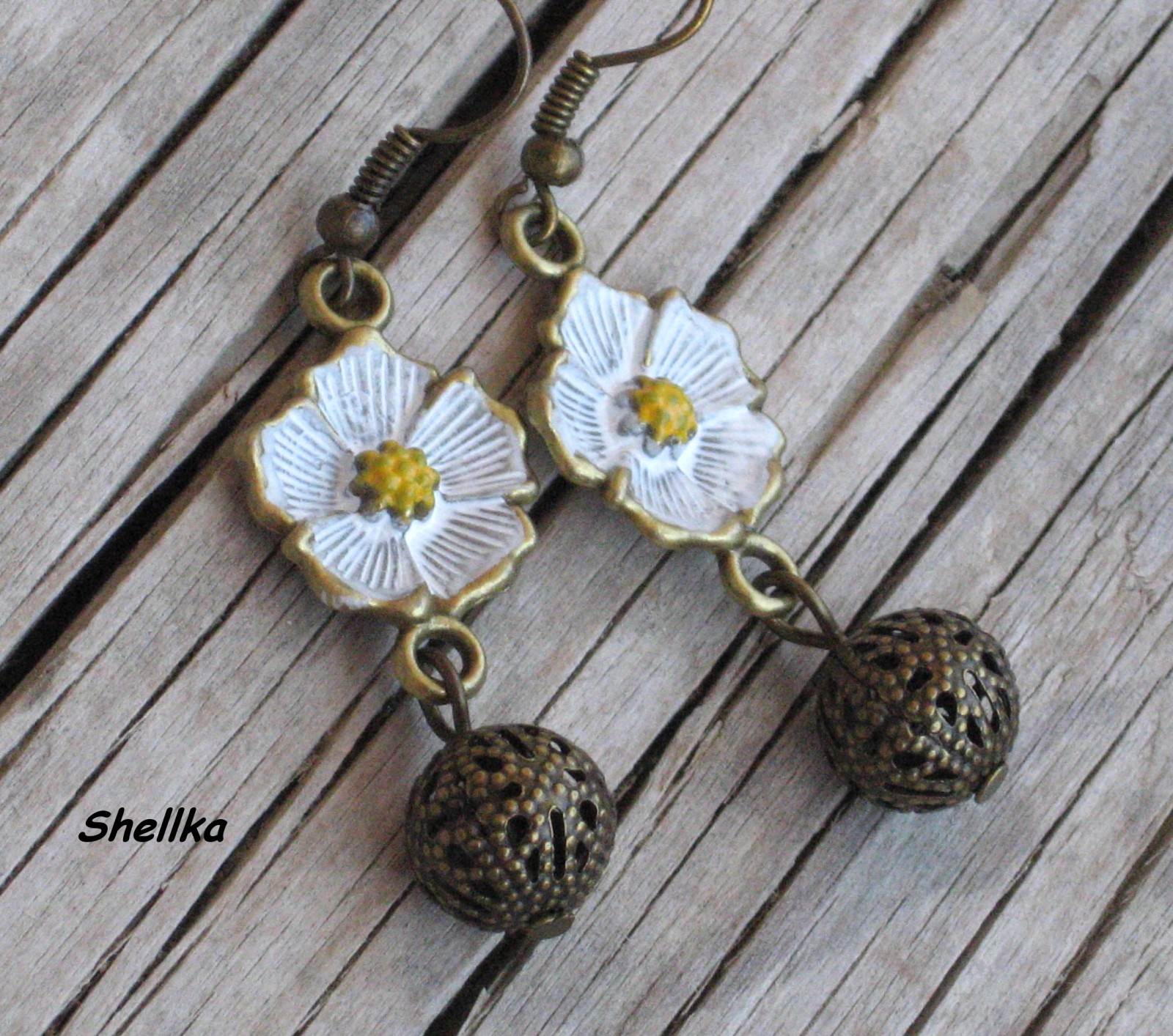 Náušnice s kopretinama