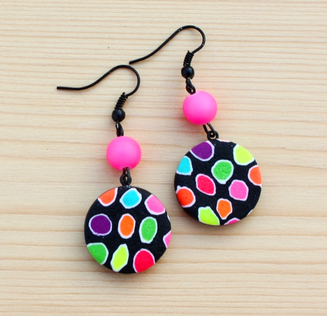 vzorované náušnice