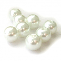 Perla vosková 6 mm - bílá - 20 ks