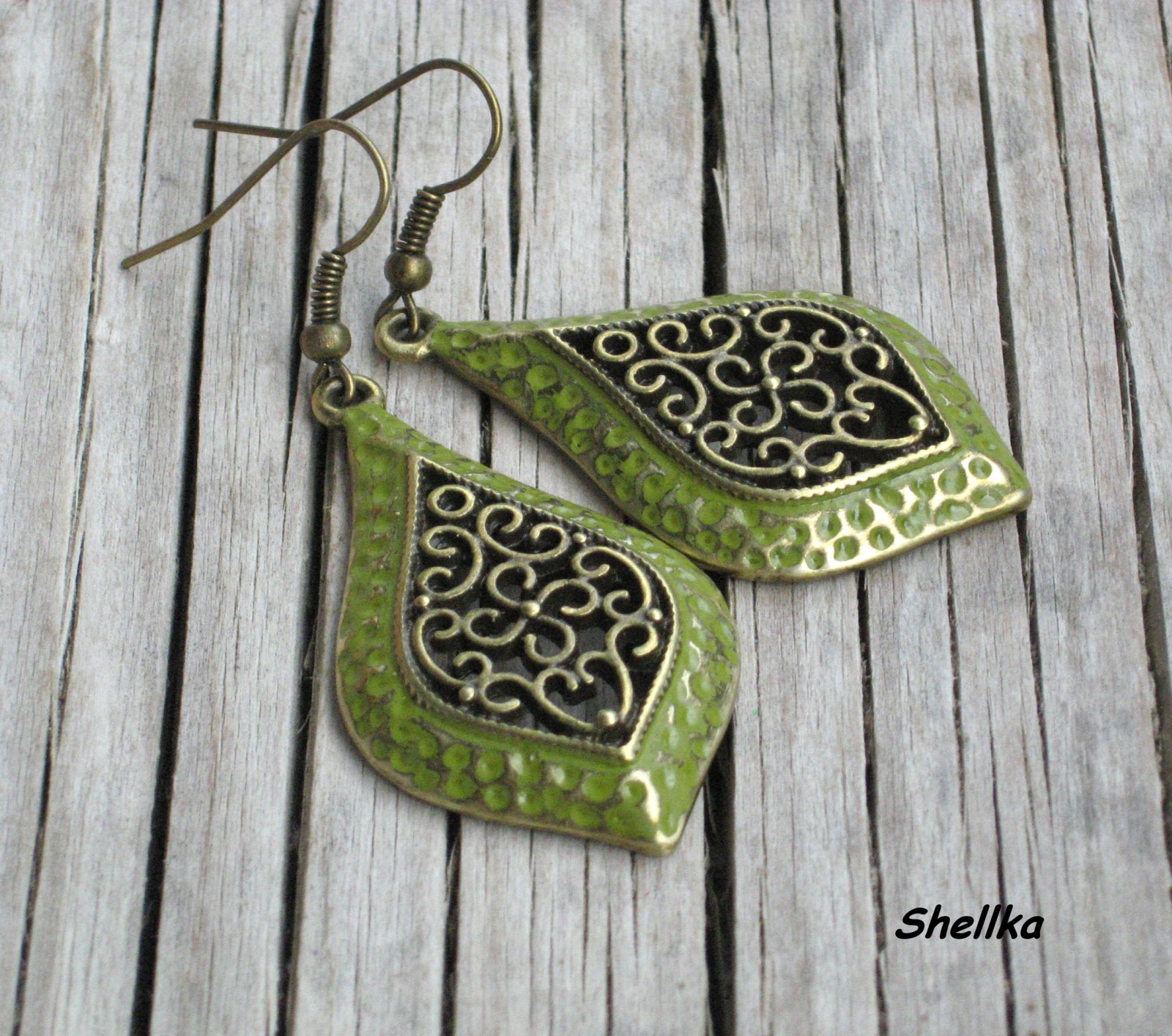 Náušnice,,KHAKI TEARS,,