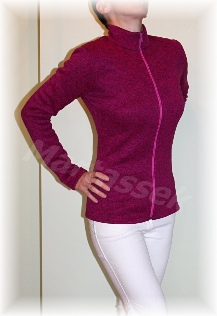 Kabátek na zip z hřejivého úpletu  (více barev)