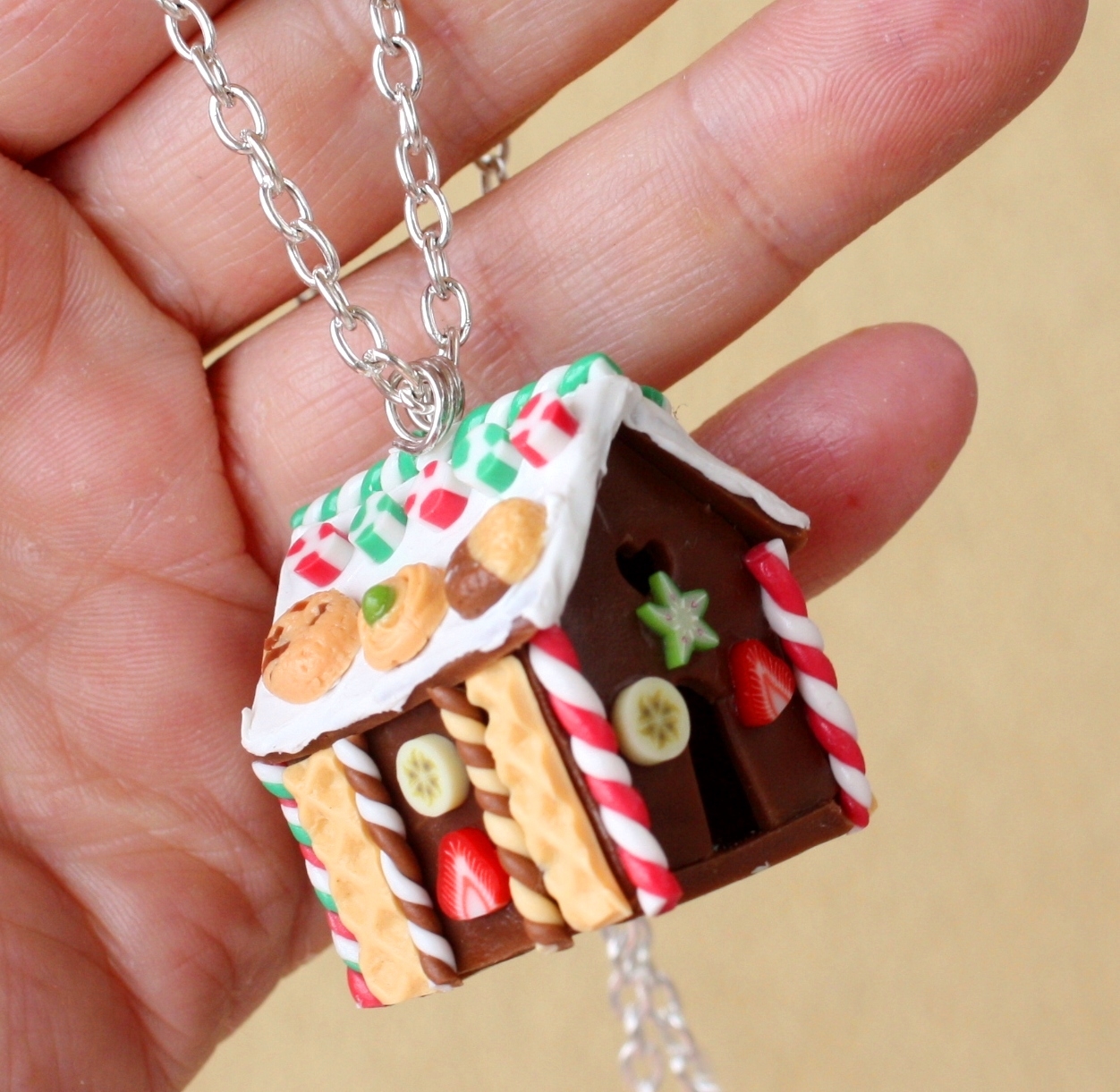 vánoční perníková chaloupka na krk