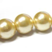 Perla vosková 10 mm - smetanová - 10 ks