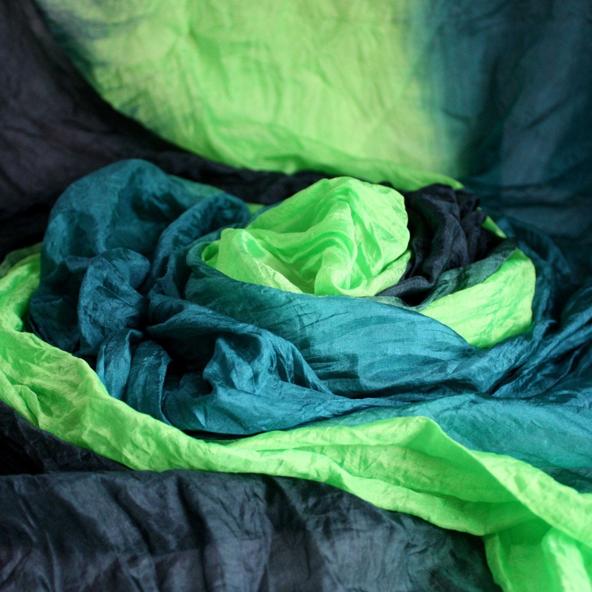 hedvábný pléd 180x90  zelený