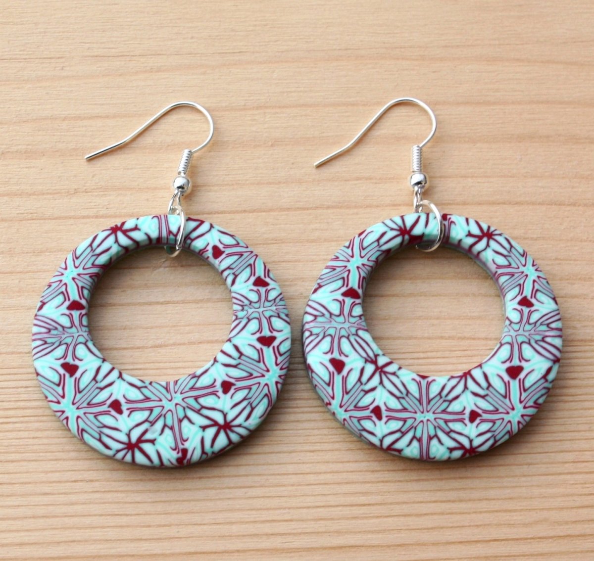 vzorované náušnice