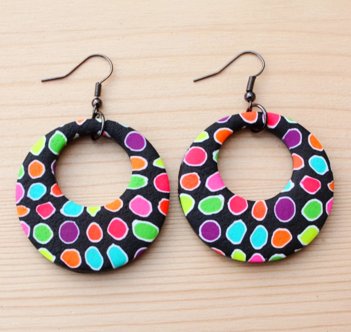 vzorované náušnice ... větší