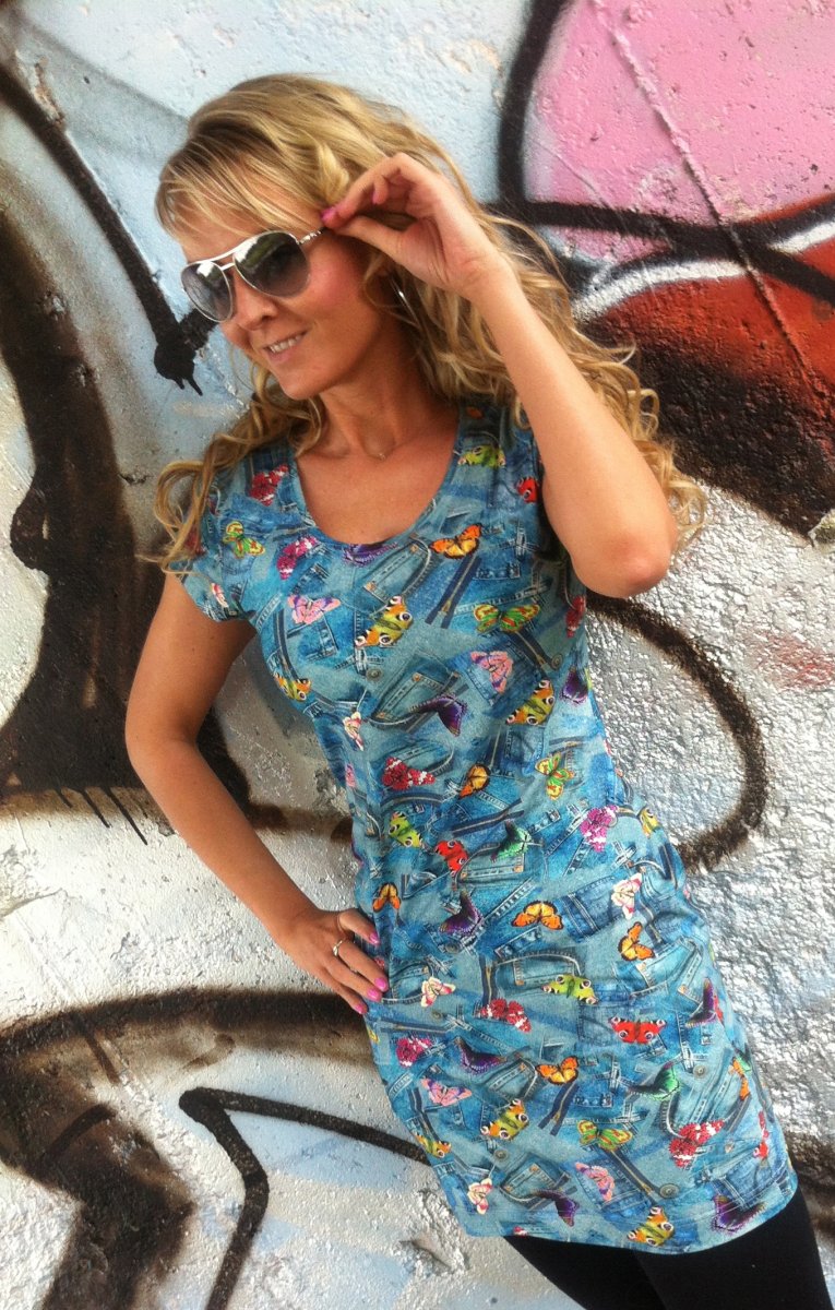 Origo blue jeans šaty vel.38/40 nebo vel.40/42