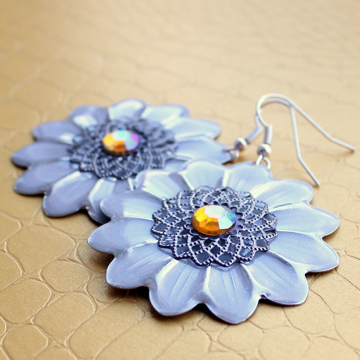 Kopretiny pro zámeckou paní - náušnice