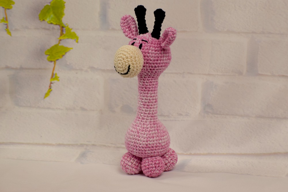 Žirafa Amálka růžová melírovaná 