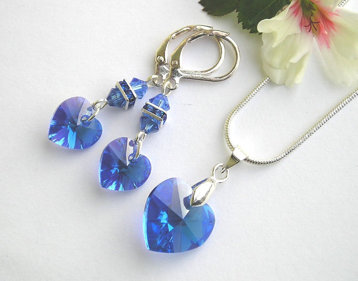 Swarovski Sapphire se šatonovými rondelkami