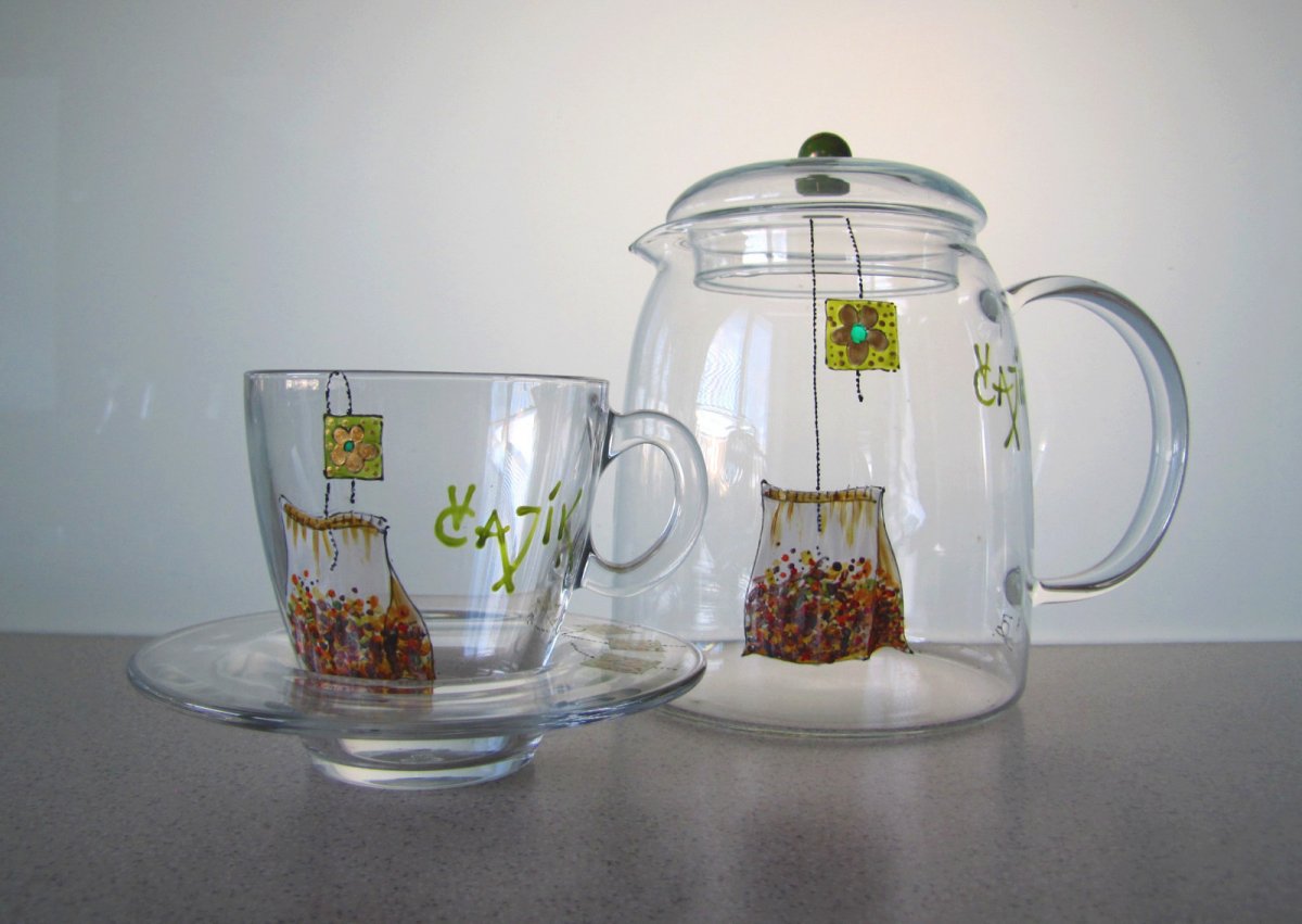 Pytlíkový čaj - šálek s podšálkem