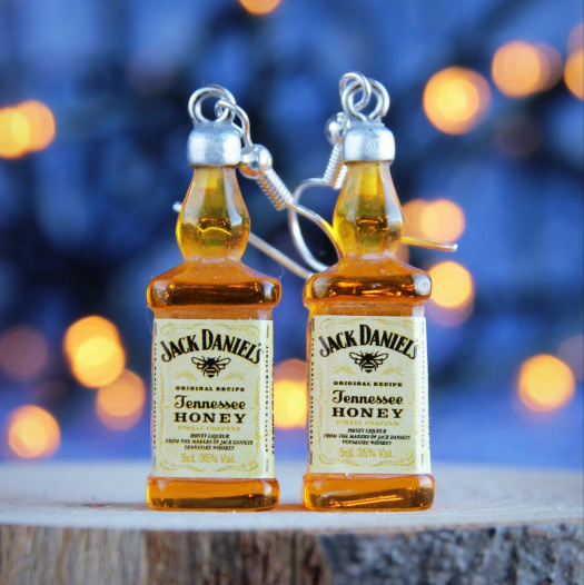 medová whisky náušnice