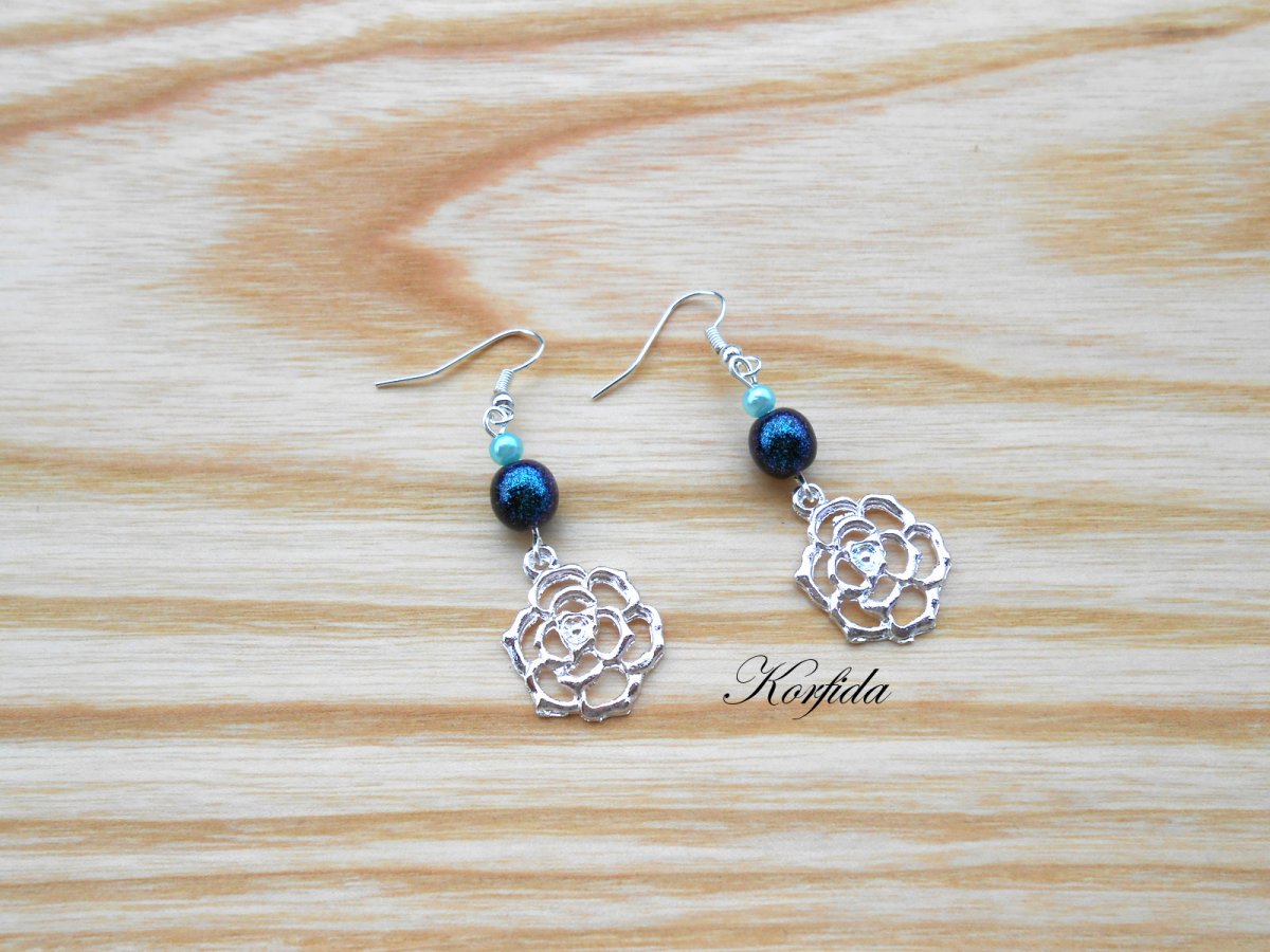 Náušnice s růžičkou (159/16)