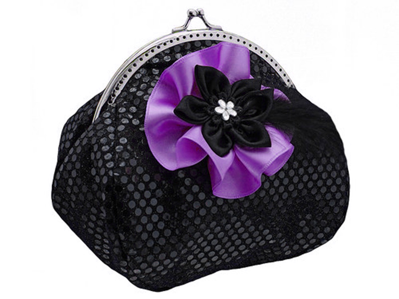 Společenská dámská kabelka černá 08642