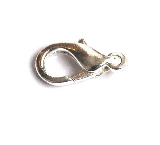 Karabinka 14mm - 4 ks - stříbrná