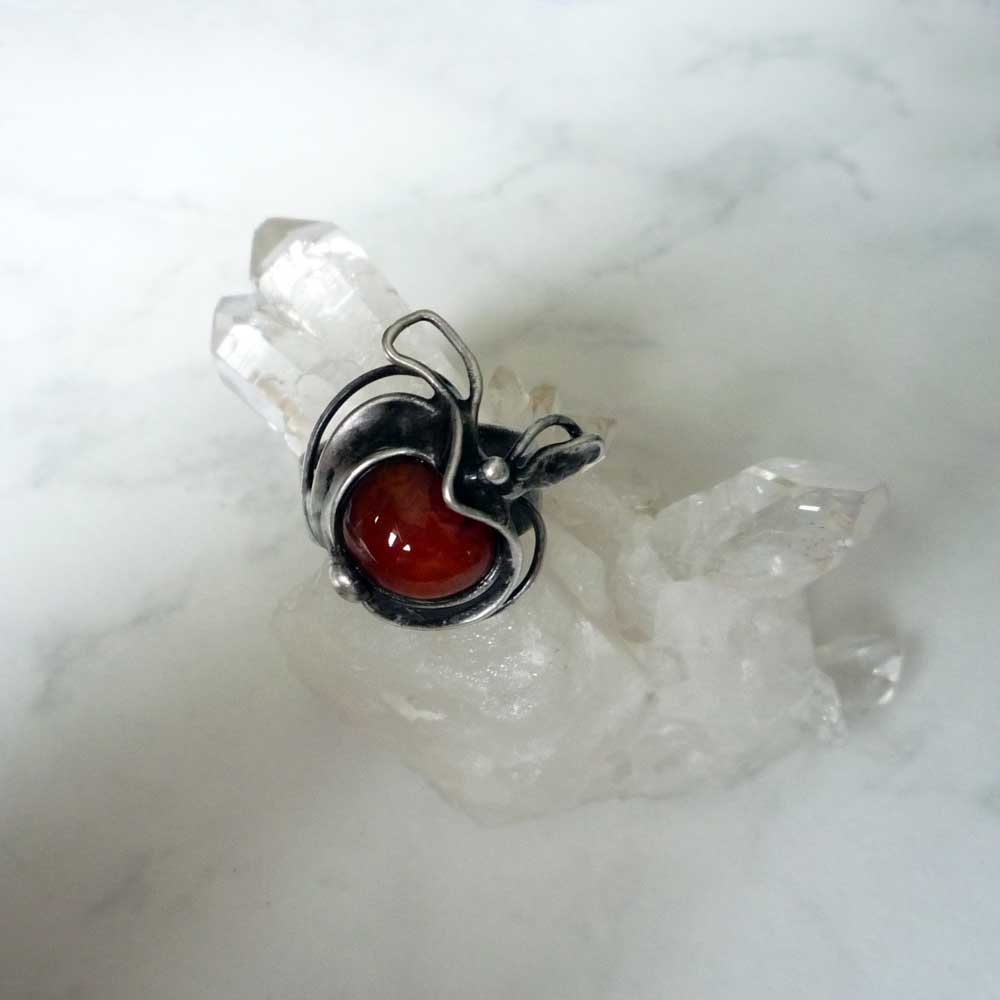 Jablíčko - prsten s karneolem