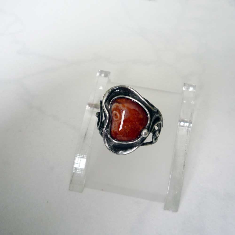 Srdcový prsten - karneol