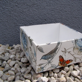 MDF box - 20 x 20 x 10 cm - Ptáci