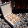 Dřevěná krabička - 9 přihrádek - Malá knihovnice