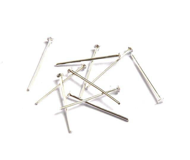 Ketlovací nýty 20 mm, stříbrné - 50 ks