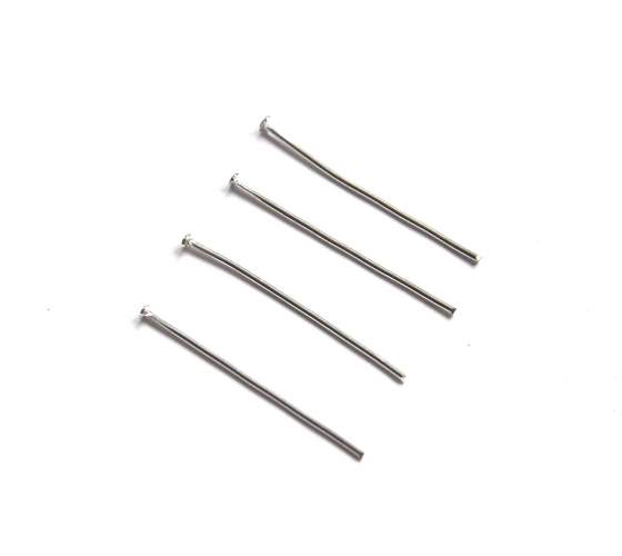 Ketlovací nýty 30 mm, stříbrné - 50 ks