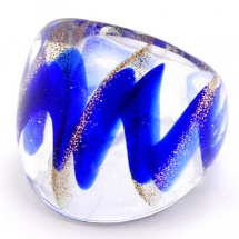 Luxusní mohutný prsten ze skla