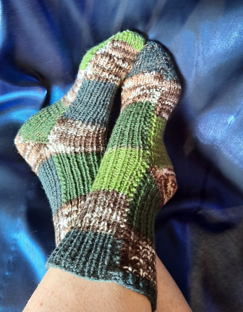 pletené ponožky - khaki