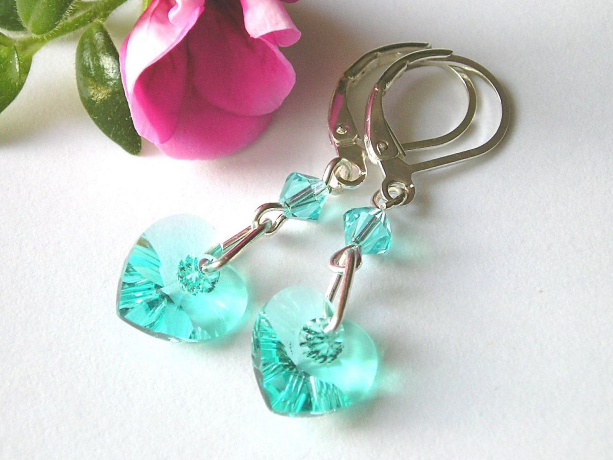 Swarovski náušnice Light Turquoise