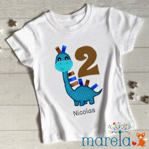 Dětské narozeninové tričko s dinosaurem