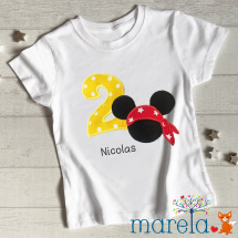 Dětské narozeninové tričko Mickey pirát