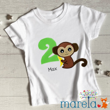 Dětské narozeninové tričko s opičákem