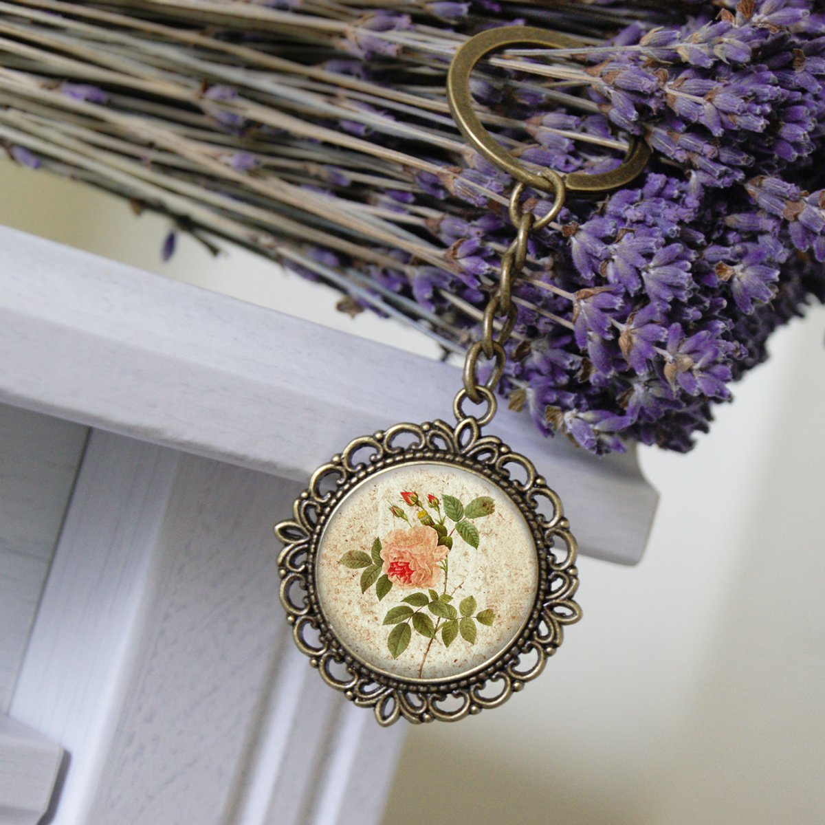 Růžička - Přívěsek na klíče