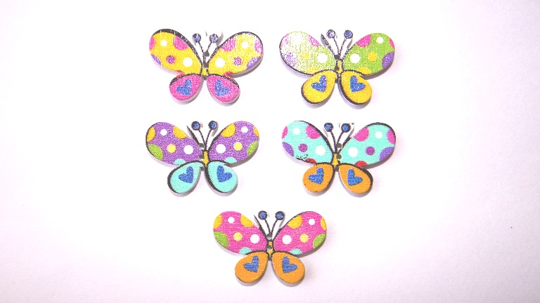 knoflík motýl 2ks KND0036